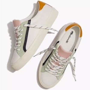 Madewell Sidewalk Low-Top Sneakers in Colorblock Leather